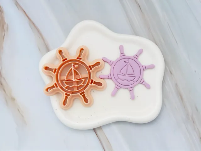 Sailor Wheel Polymer Clay Earrings Cutter