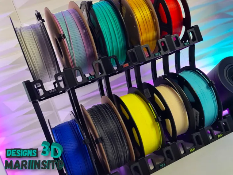 Support for filament rolls.