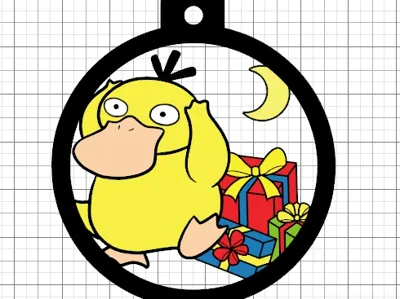 Psyduck Pokemon ornament Christmas 2d