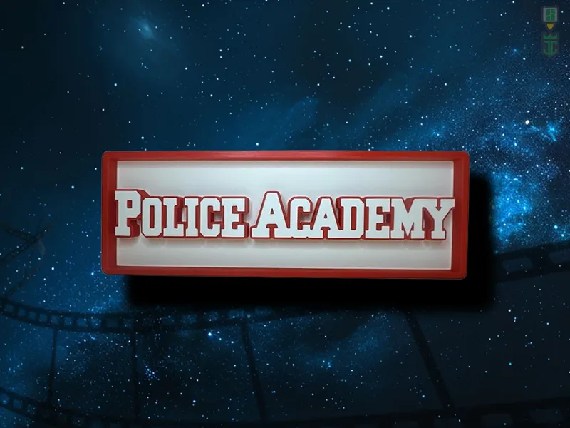 Police Academy Cinema Film Room Sign Box