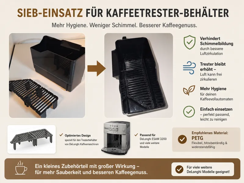 DELONGHI Sieb für Kaffeesatzbehälter gg. Schimmel