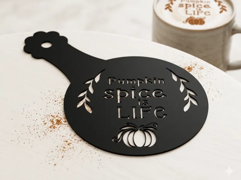 Pumpkin Spice is Life Coffee Stencil