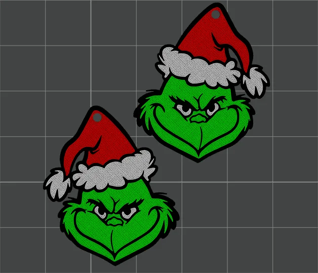 The Grinch Earrings view 3