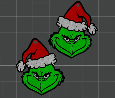 The Grinch Earrings view 2