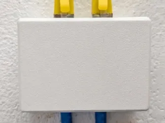 RJ45 Keystone Junction Box - Dual Port, Mounted
