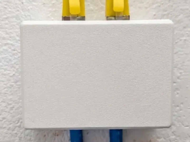 RJ45 Keystone Junction Box - Dual Port, Mounted
