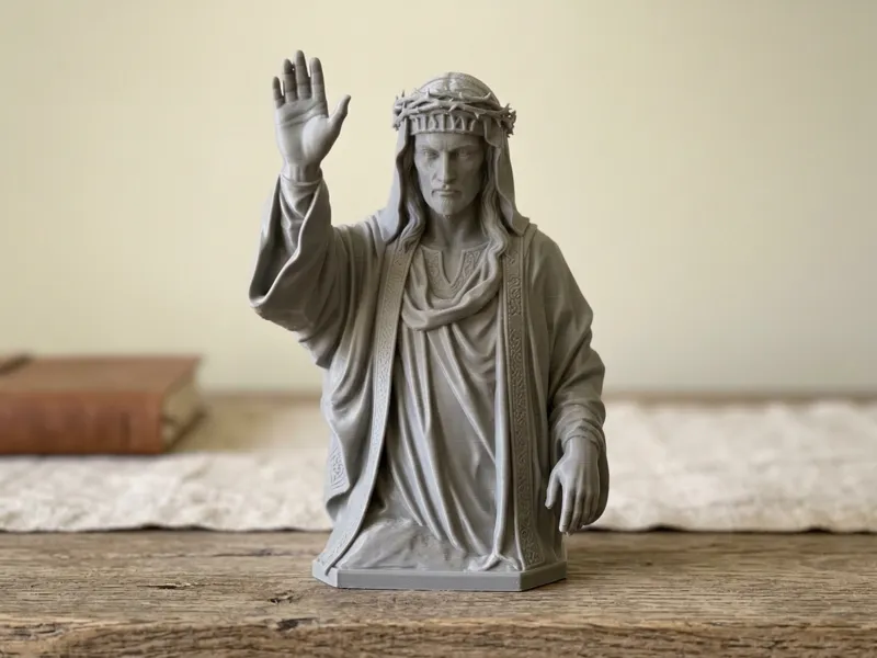 Christ Blessing Bust Sculpture
