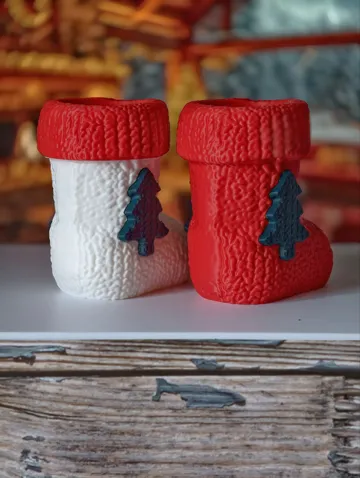 Jarrón decorativo: Christmas Stocking Vase – Knitted Style — vista de referencia 5