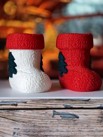 Jarrón decorativo: Christmas Stocking Vase – Knitted Style — vista de referencia 3