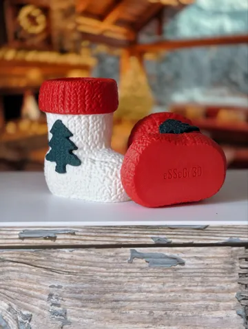 Jarrón decorativo: Christmas Stocking Vase – Knitted Style — vista de referencia 4