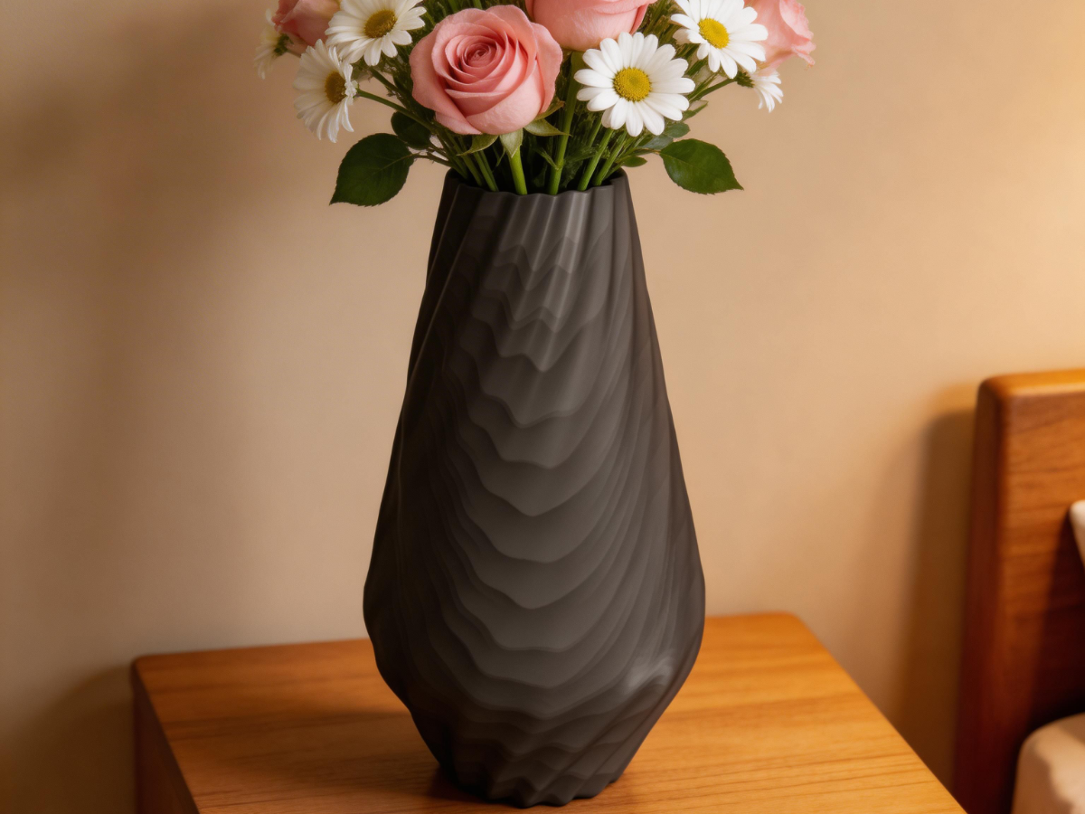 Twisted Elegance Spiral Flower Vase Smooth Twists