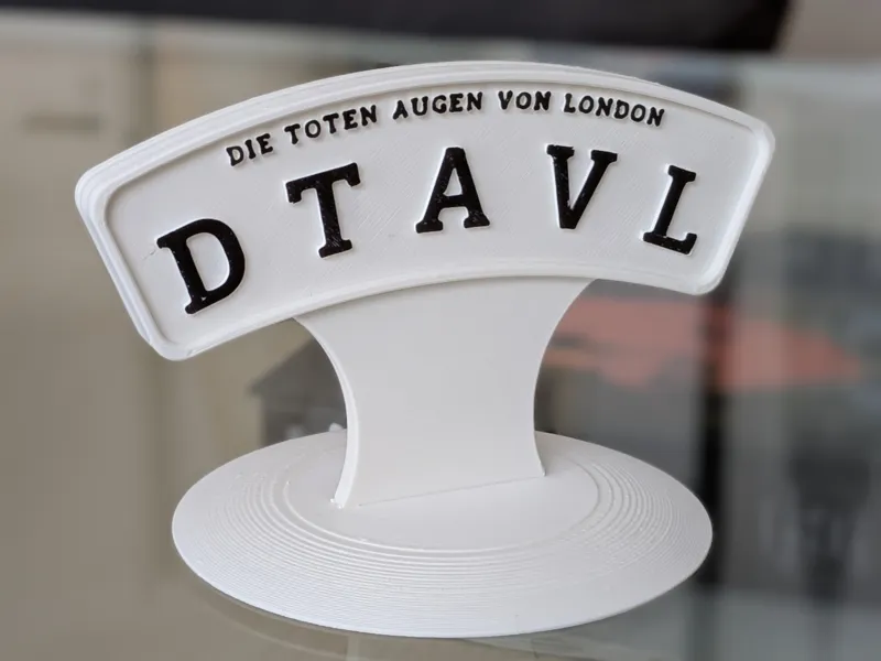 Stand-up Sign with Text