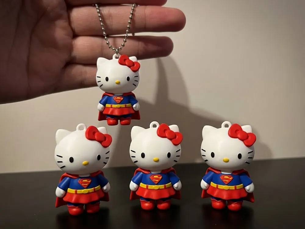 HELLO KITTY SUPERGIRL - Free 3D Print Model - MakerWorld