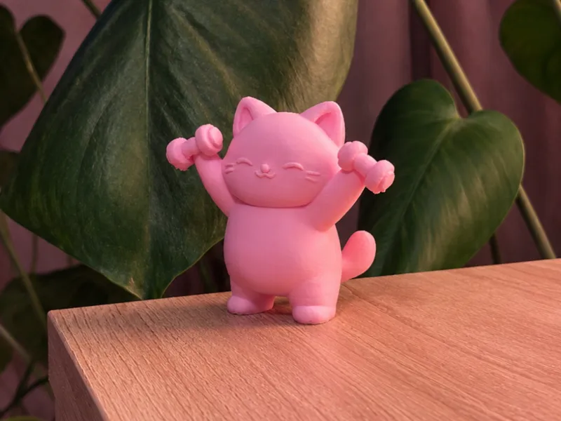 Gym Chibi Cat - chibi kitty figurine