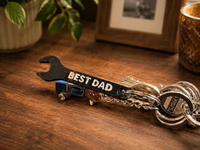 NO AMS Best Dad Father's Day Keychain