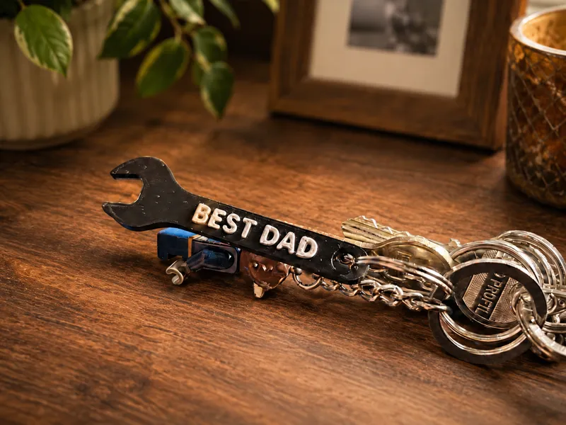 NO AMS Best Dad Father's Day Keychain