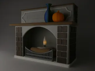 Fireplace Diorama for tealight