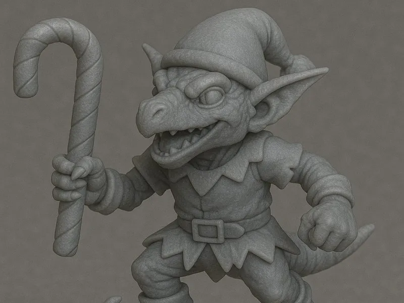 Christmas Elf Kobold - Candy Cane Club Warrior