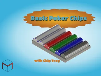 Simple Poker Chips and Chip Tray