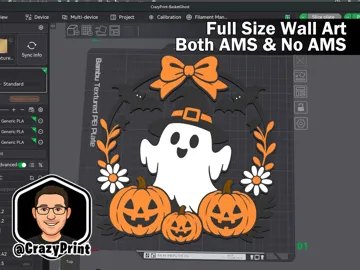 Accesorio para impresora 3D: Cute Ghost Halloween Wall Art / Sign - No AMS — vista de referencia 5