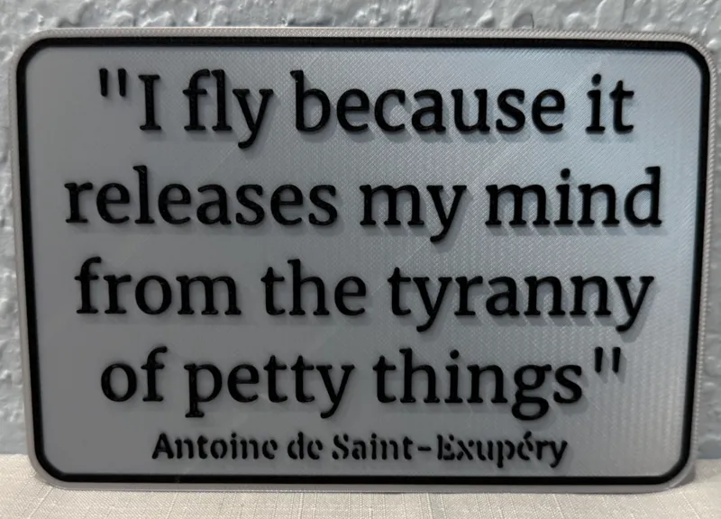 Release from the Tyranny of Petty things - Flying