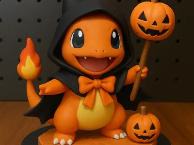 Estatua de Halloween de Charmander 4 colores