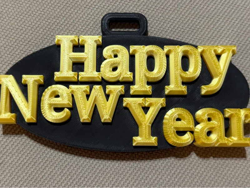Happy New Year pendant