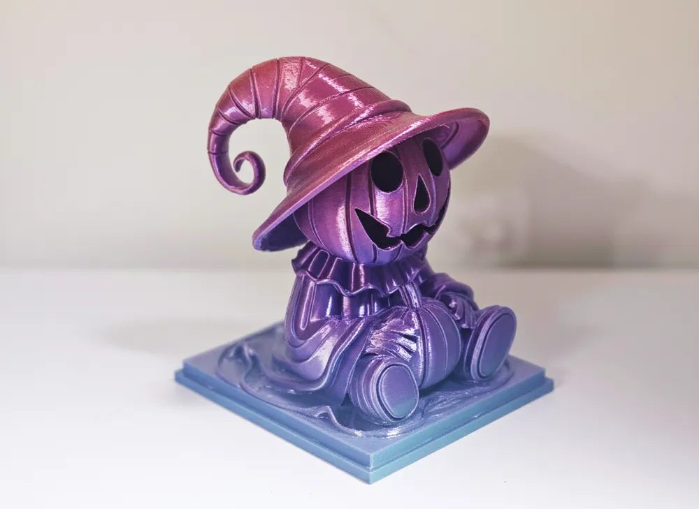 Cute Pumpkin in a witch hat - Free 3D Print Model - MakerWorld