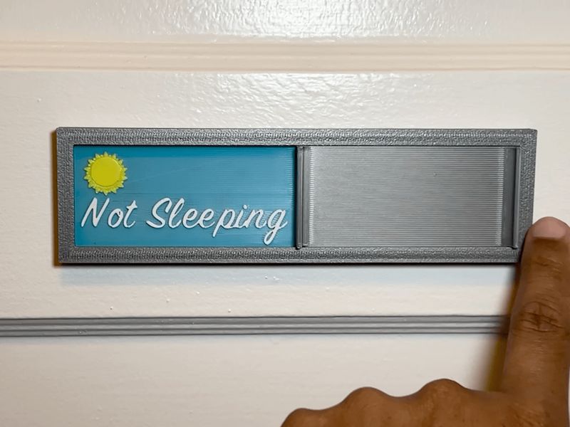 Bedroom Sign | Sleeping or Not Sleeping | Custom