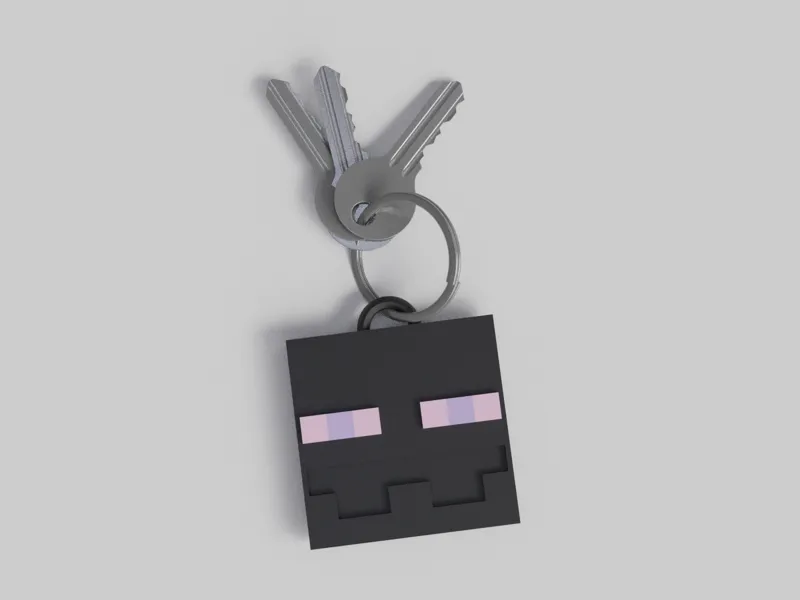 Minecraft Enderman Keychain