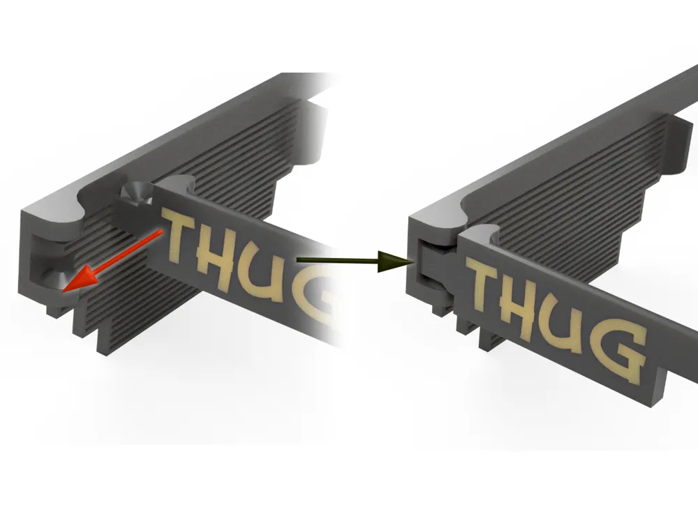 Thug Life Glasses - folding version - MakerWorld 3D Model | 3Drop