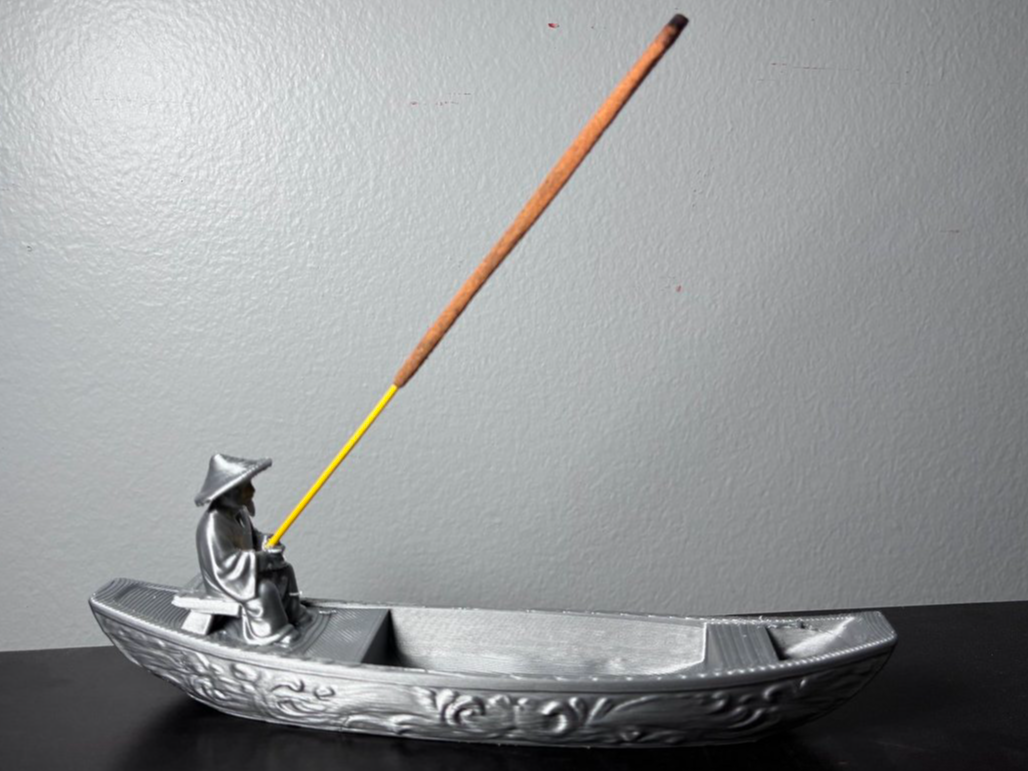 Zen Fisherman Incense Boat - Peaceful Home Decor