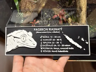 Terrarium label - Crested Gecko (English)