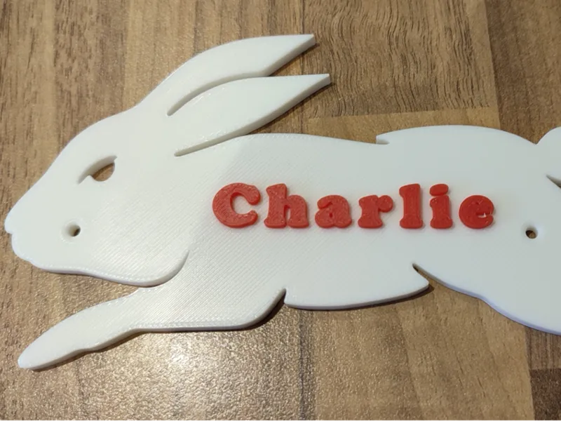 Rabbit Name Plate