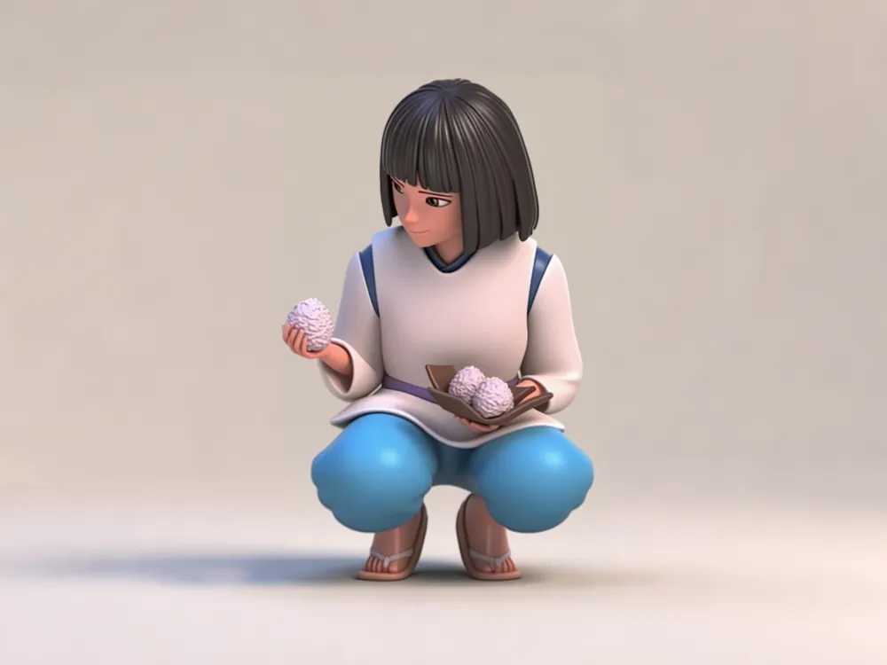 3Dプリント ハク - 千と千尋の神隠し - 宮崎駿アニメグッズ置物塗り絵