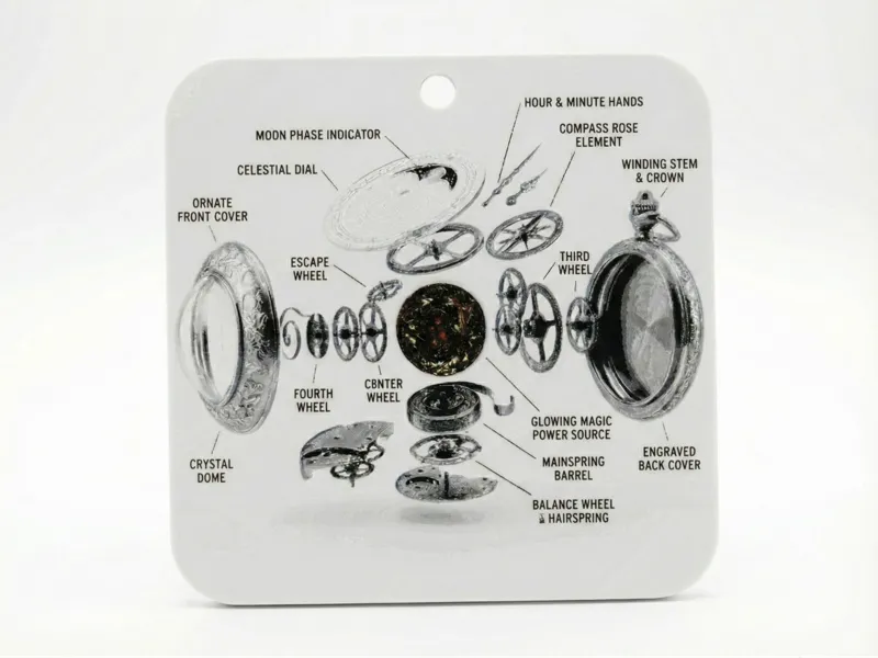Santa's Pocket Watch Exploded View Schematic