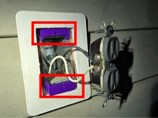 Spacer for power outlet face plate (North America)