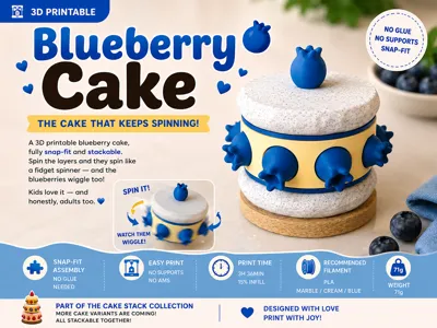 Blueberry Cake — the cake that keeps spinning!