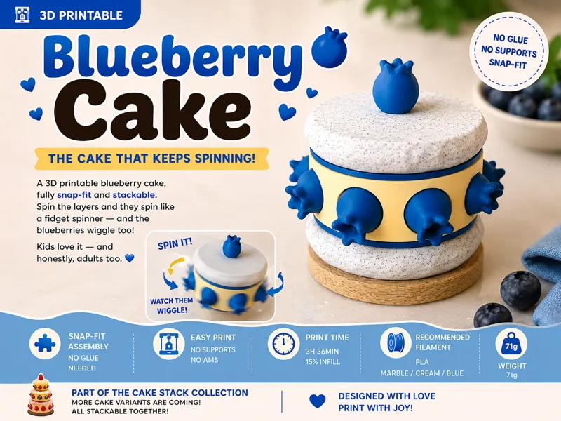Blueberry Cake — the cake that keeps spinning!