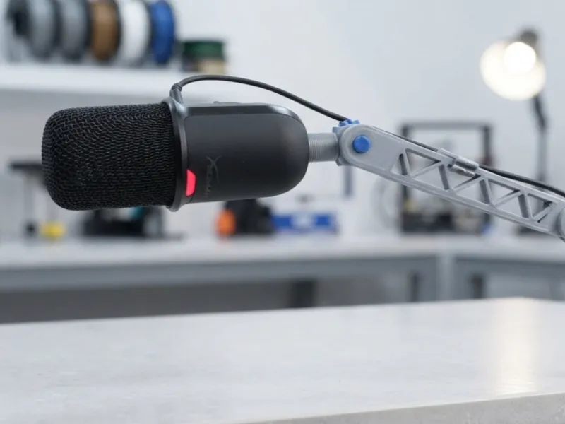 Microphone attachment for Mechanical Phone Holder