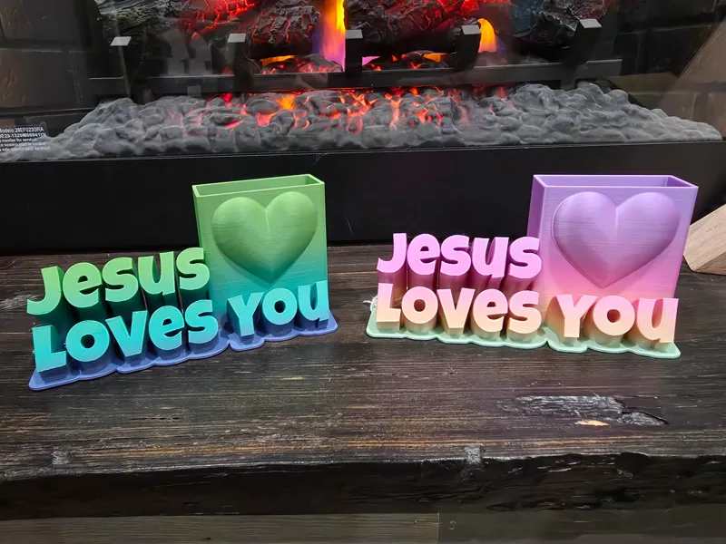 Jesus Loves You Pencil Holder