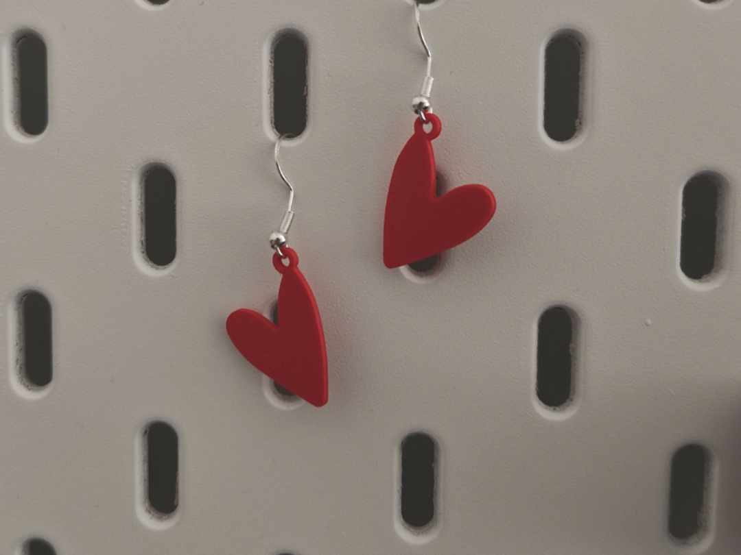 Heart earring, happy valentine!