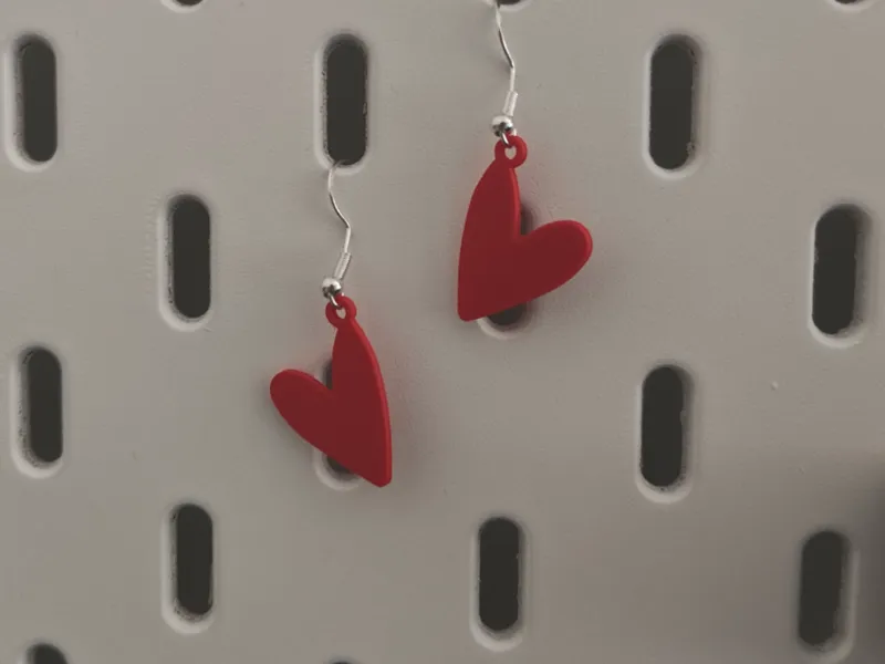 Heart earring, happy valentine!