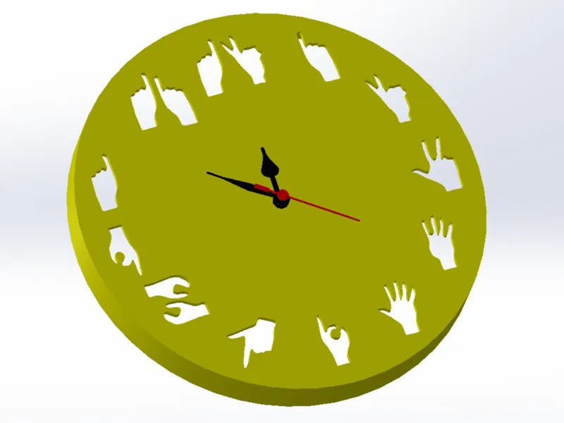 Sign language wall clock