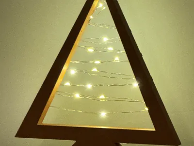 Christmas tree with lights decoration