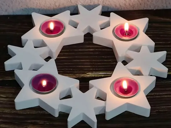 Étoiles de Noël - bougeoir
