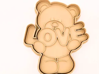 Cake cookie cutter - Teddy with LOVE