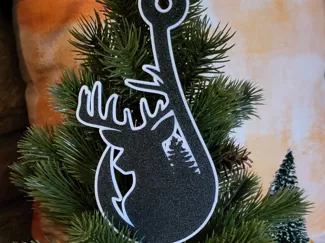 Deer in hook Keychain/Ornament