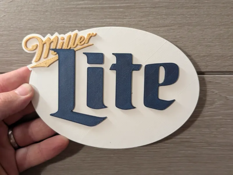 Miller Lite logo sign plaque 2-sizes