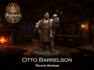 0.2 Pighorn Tavern Barman 28mm 32mm miniature